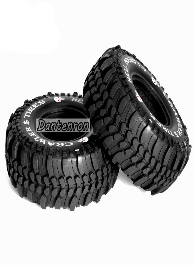 Dantenron 1.9 RC Crawler Tires OD 118mm 1/10 Rock Rubber Mud Slingers Wheels Tyres With Foam Insert For 1:10 RC Crawler Truck Car Tamiya CC01 Traxxas TRX4 Axial SCX10 II RC4WD Gen8 1.9" Beadlock Hubs - Image 4